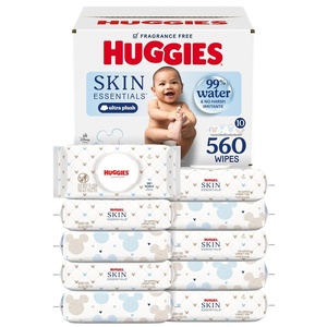 image:imageHuggies Skin Essentials Baby Wipes 99 Water 15 Packs 840 Wipes56 Count Pack of 10