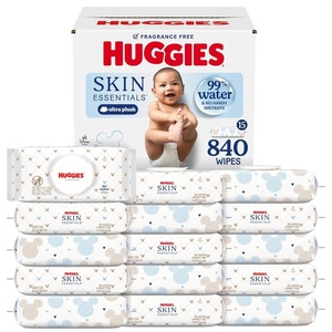 image:imageHuggies Skin Essentials Baby Wipes 99 Water 15 Packs 840 WipesPack of 15 56 Count